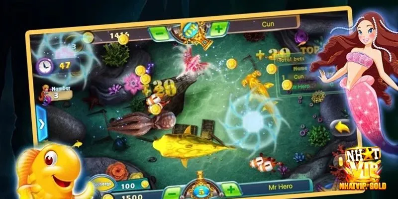 Có nhiều loại cá với giá trị điểm khác nhau