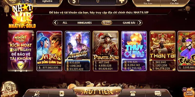 Slot game tại đây là một trong những thể loại cá cược phổ biến nhất hiện nay