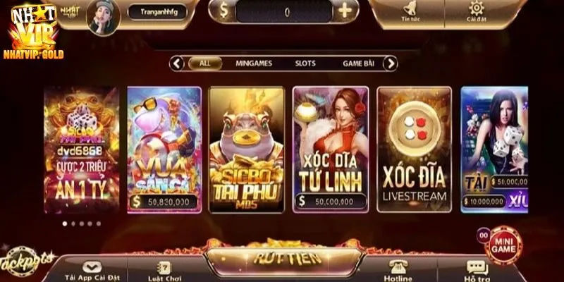 Đăng nhập Nhatvip để tiến hành các thao tác rút tiền